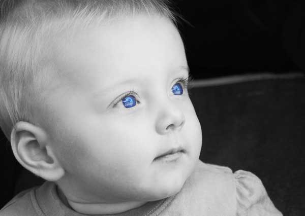 Blue-eyed baby